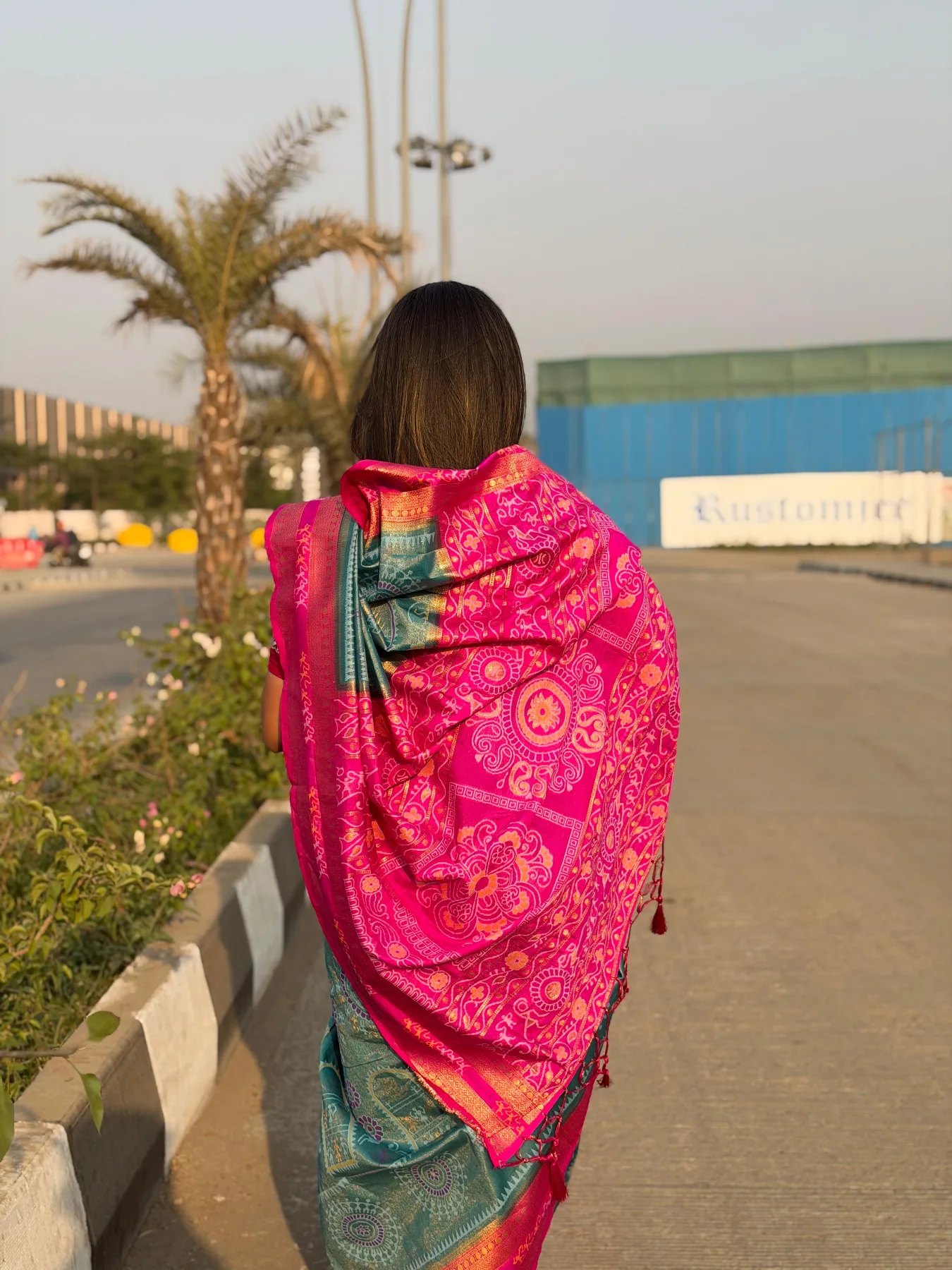 Swati Sky Blue Tissue Silk Patola Saree image 2
